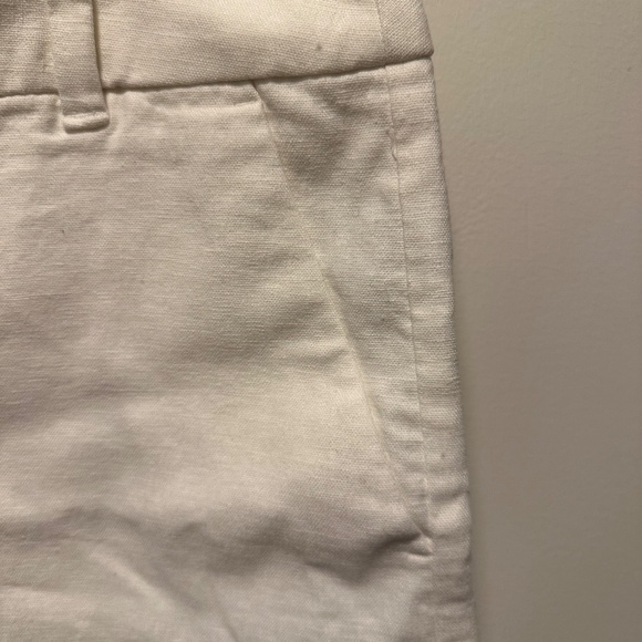 J Crew Women's Shorts White Scallop Hem Size 14 Cotton/Linen NWOT Machine Wash - Picture 7 of 8